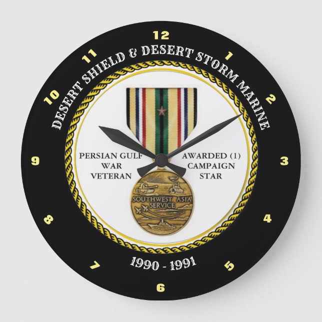 RELOJ REDONDO GRANDE MARINO 1 ESTRELLA / ESCUDO DESERTO Y TORMENTA (Anverso)