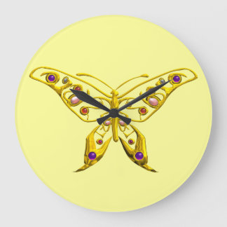 Reloj Redondo Grande MARIPONETA HYPER,amarillo