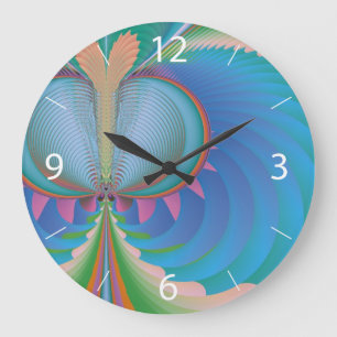 Reloj Redondo Grande Mariposa