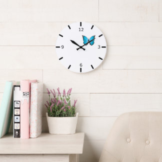 Reloj Redondo Grande Mariposa