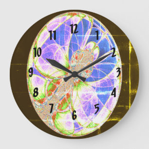 Reloj Redondo Grande Mariposa Cocoon Fractal
