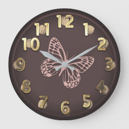 Reloj Redondo Grande Mariposa Cuta