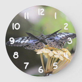 Reloj Redondo Grande Mariposa de Blue Clipper