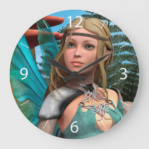 Reloj Redondo Grande Mariposa de hadas