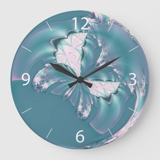 Reloj Redondo Grande Mariposa de primavera (Anverso)
