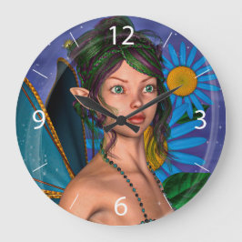 Reloj Redondo Grande Mariposa Hada
