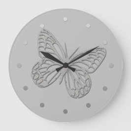 Reloj Redondo Grande Mariposa Linda