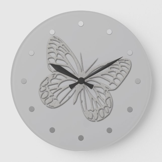 Reloj Redondo Grande Mariposa Linda (Anverso)