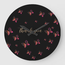 Reloj Redondo Grande mariposas voladoras gracias