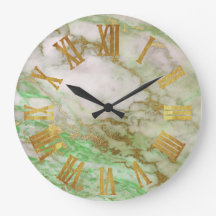 Mármol Amarillo Gris Oro Números romanos metálicos