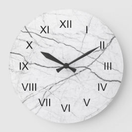 Reloj Redondo Grande Mármol blanco Representación de números romanos ne