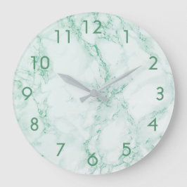 Reloj Redondo Grande Mármol verde de tendencia