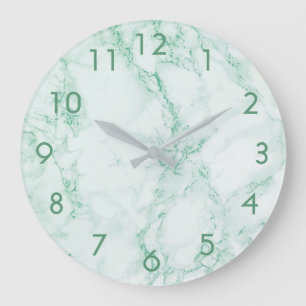 Reloj Redondo Grande Mármol verde de tendencia