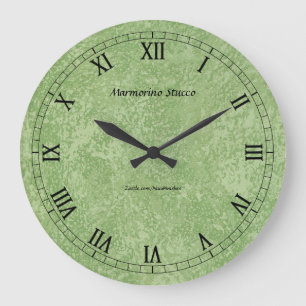 Reloj Redondo Grande Marmorino Stucco Faux Finish