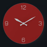 Reloj Redondo Grande Marrón / rojo oscuro 800000 con opción Añadir un n<br><div class="desc">Agregue un nombre, iniciales o algún texto, o mantenga el color solo. Coordenadas de color con otros elementos del almacén basadas en el nombre y el código HEX (triplete hexadecimal de seis dígitos) mostrado. Utilice este código para mezclar, hacer coincidir y personalizar de cualquier otro elemento para ir con esto,...</div>
