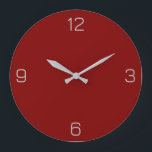 Reloj Redondo Grande Marrón / rojo oscuro 800000 con opción Añadir un n<br><div class="desc">Agregue un nombre, iniciales o algún texto, o mantenga el color solo. Coordenadas de color con otros elementos del almacén basadas en el nombre y el código HEX (triplete hexadecimal de seis dígitos) mostrado. Utilice este código para mezclar, hacer coincidir y personalizar de cualquier otro elemento para ir con esto,...</div>