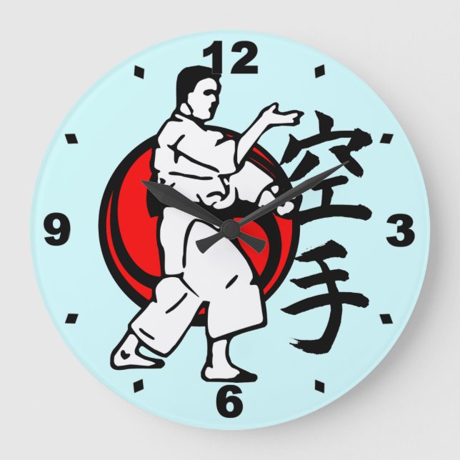 Reloj Redondo Grande Martial Arts (Anverso)