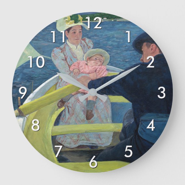 Reloj Redondo Grande Mary Cassatt - La Fiesta del barco (Anverso)