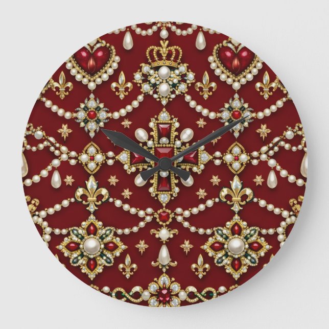 Reloj Redondo Grande Mary Queen of Scots Inspired Design Magical Jewels (Anverso)