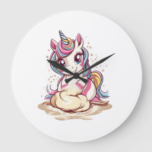 Reloj Redondo Grande Masa de panadero unicornio (1)
