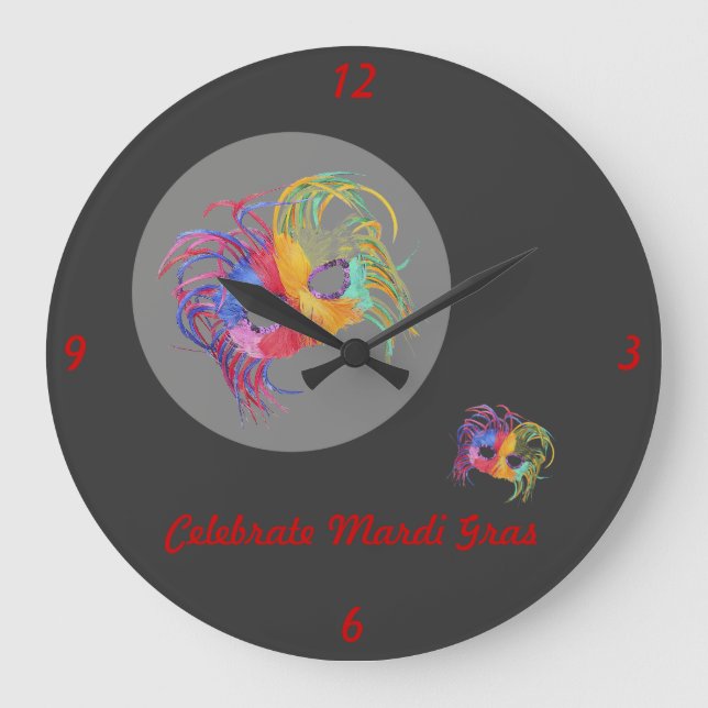 Reloj Redondo Grande Máscara de cuentas - (Anverso)