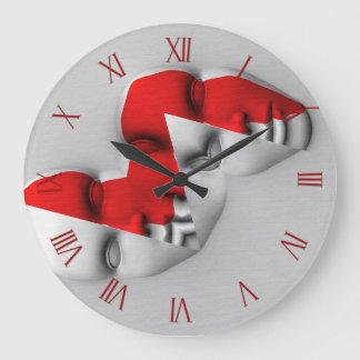 Reloj Redondo Grande Máscara de doble cara