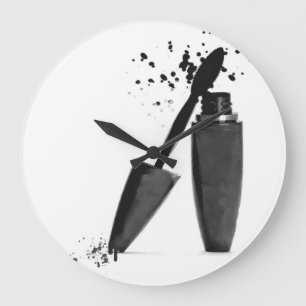 Reloj Redondo Grande Mascara makeup fashion girly black and white