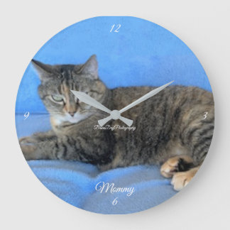 Reloj Redondo Grande mascota gato felino amor cálido bebé reloj grande
