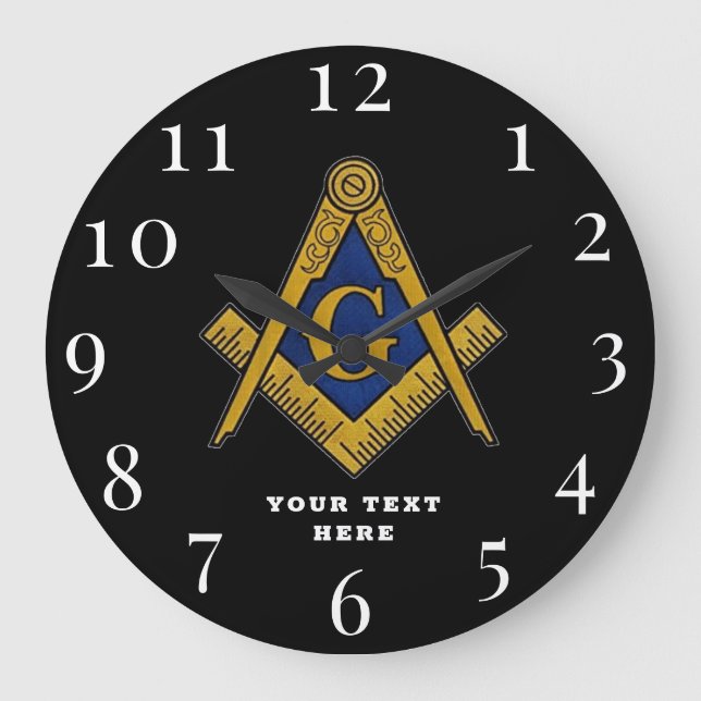 Reloj Redondo Grande Masonería Masonic Lodge de Freemason (Anverso)