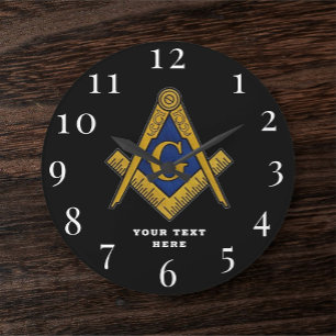 Reloj Redondo Grande Masonería Masonic Lodge de Freemason