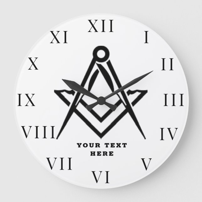 Reloj Redondo Grande Masonería Masonic Lodge de Freemason (Anverso)