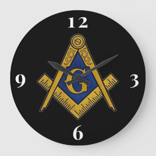 Reloj Redondo Grande Masonería Masonic Lodge de Freemason