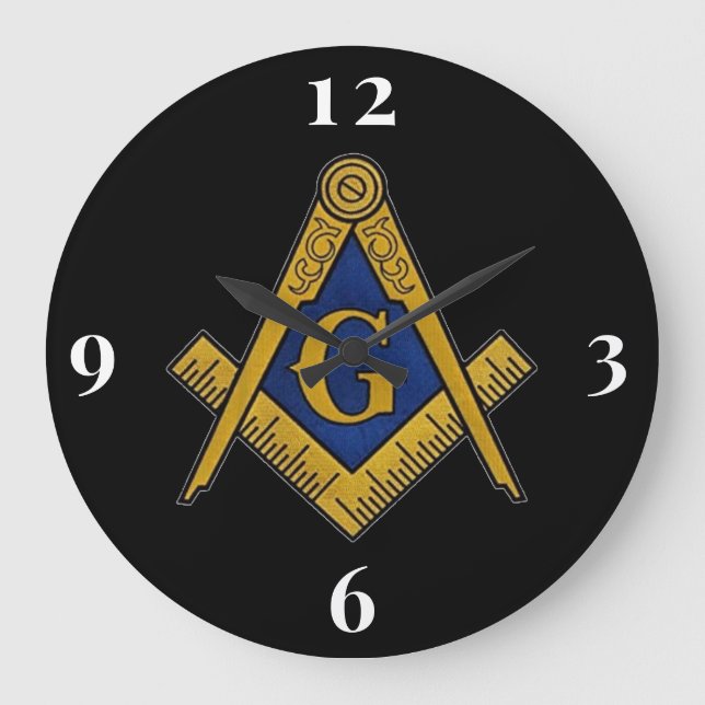 Reloj Redondo Grande Masonería Masonic Lodge de Freemason (Anverso)