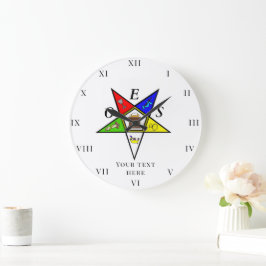 Reloj Redondo Grande Masonía de caridad de estrella oriental de OES Fre