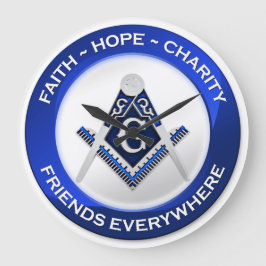 Reloj Redondo Grande Masonic Wall Clock