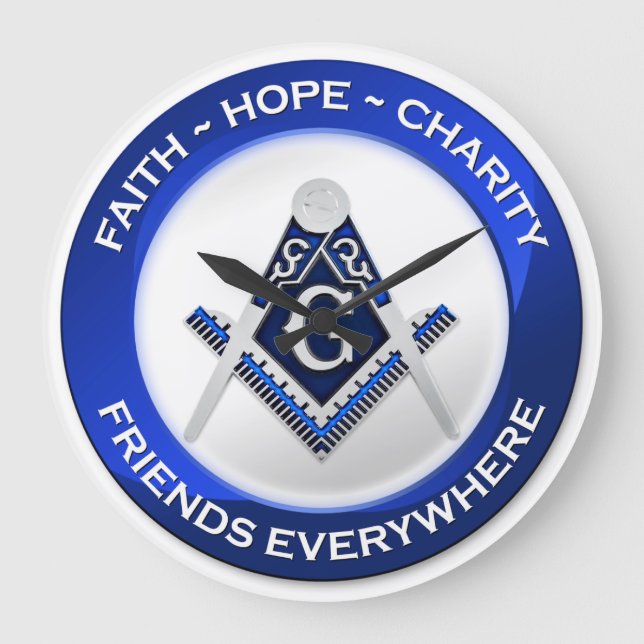 Reloj Redondo Grande Masonic Wall Clock (Anverso)