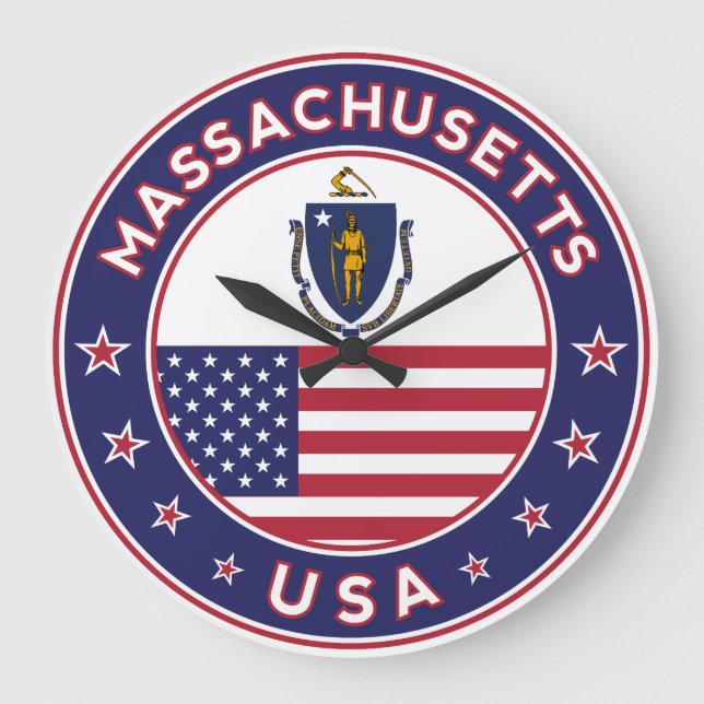 Reloj Redondo Grande Massachusetts (Anverso)