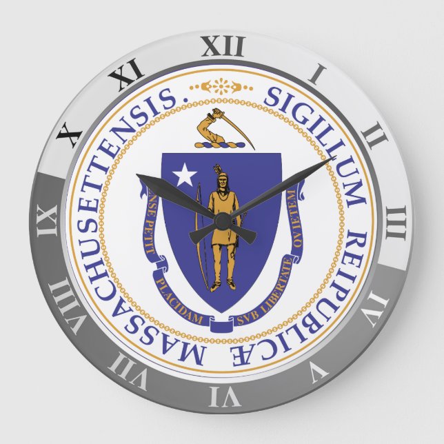 Reloj Redondo Grande Massachusetts (Anverso)