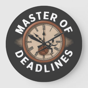 Reloj Redondo Grande Master of Deadlines