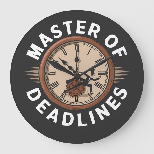Reloj Redondo Grande Master of Deadlines (Anverso)