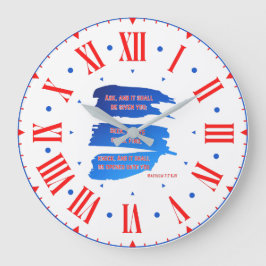 Reloj Redondo Grande Mateo 7:7 Biblia KJV contra número romano