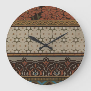 Reloj Redondo Grande Materia textil de la herencia con los modelos