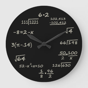 Reloj Redondo Grande Math Geek