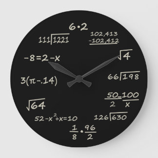 Reloj Redondo Grande Math Geek