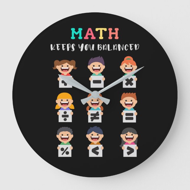 Reloj Redondo Grande Math keeps you balanced (Anverso)