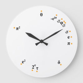 Reloj Redondo Grande Mathematical Constants Clock (orange)