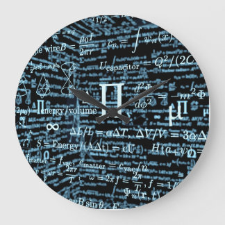 Reloj Redondo Grande Mathematik Algebra Design