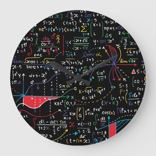 Reloj Redondo Grande Mathematik Geometrie Schüler Lehrer (Anverso)
