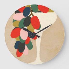 Reloj Redondo Grande Matriz de uvas
