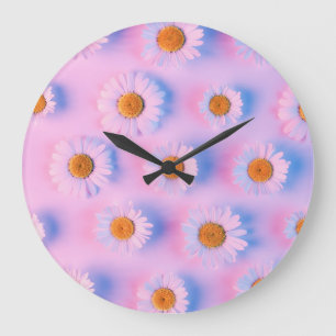 Reloj Redondo Grande Matriz multicolor multicolor iluminada por neones.